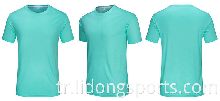 Erkekler Ince Atletik Gömlek Boş Ekip Boyun Spor T-shirt Erkekler Boy Şık T Gömlek Slim Fit